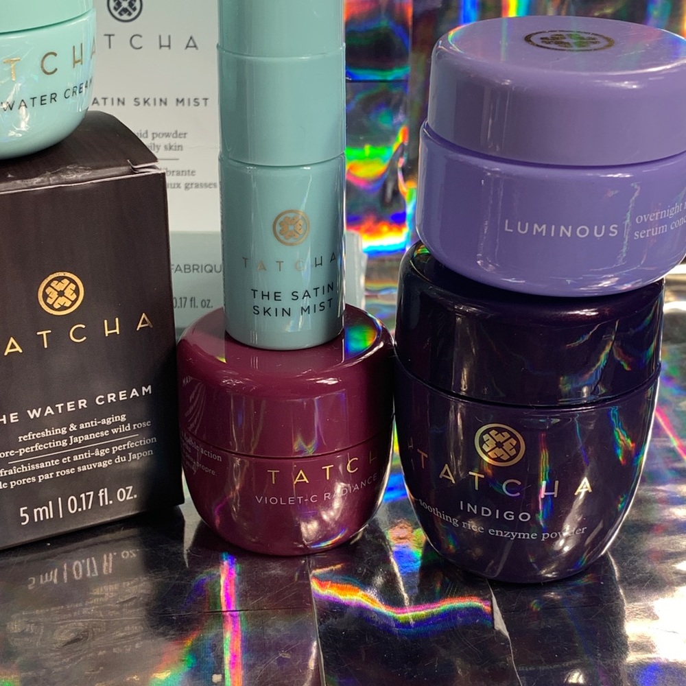 TATCHA Water Dewy Cream Silk PEONY Violet C Mask + - Picture 2 of 3